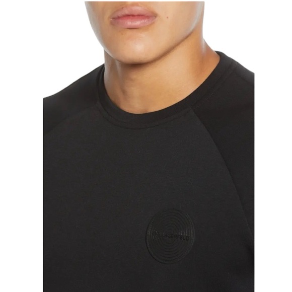 KARL LAGERFELD LM9K3753 Stripe Sleeve Crewneck Pullover Sweatshirt $129 Men’s S - Picture 8 of 11